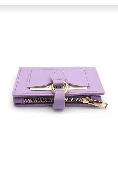 gullfoss Faux Leather Cover Multi-Compartment Card Holder Zippered Separate Pocket Wallet