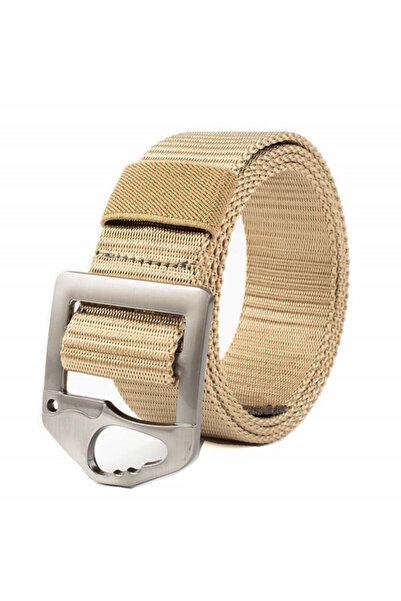 PUFO Stance casual belt for men 3.8 x 115 cm, beige