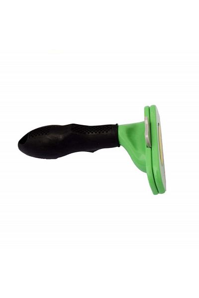 PUFO Grooming brush for dogs and cats, long hair and weight, blade cleaning button, for detangling fur