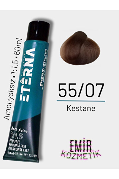 ETERNA Amonyaksız Doğal Saç Boyası - 55/07 Kestane