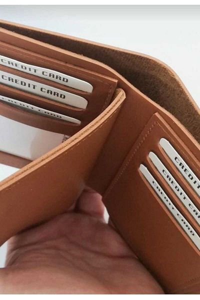 gullfoss Faux Leather Cover Multi-Compartment Card Holder Zippered Separate Pocket Wallet