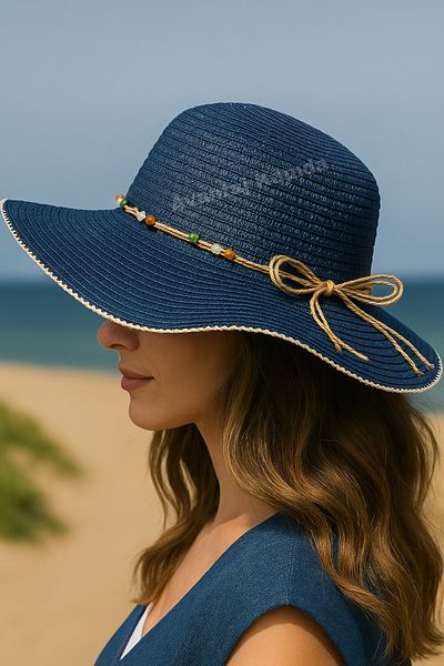 Avantaj Kapıda Bella Marin – Pălărie de damă elegantă de vară cu boruri largi |   Colecție specială