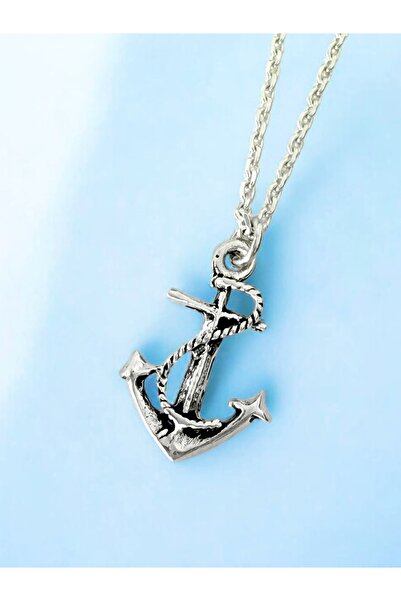 Alaja Silver Çapa Denizci Tasarım 925 Ayar Gümüş Kolye