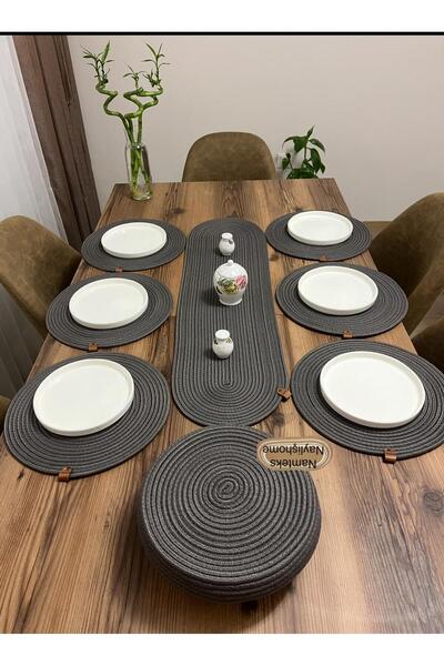 Namteks Jute American Service Set Runner Plate Gift Table Cloth Set Dining Service Set