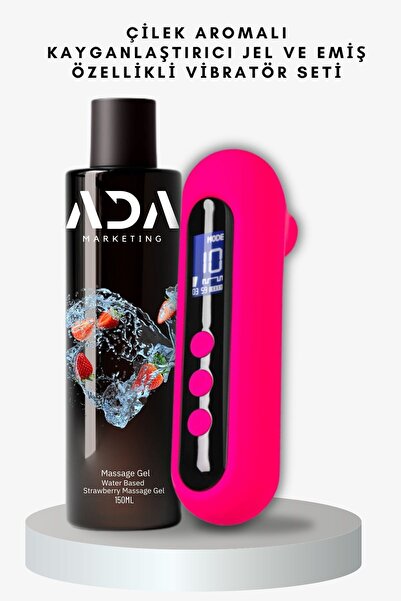 Ada Marketing Çilek Aromalı Kayganlaştırıcı Jel Ve Molette Emiş Özellikli Vib...