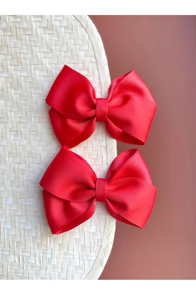 chipiques 1 Large Size Red Ribbon Bow Clip