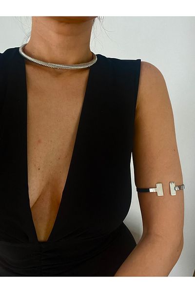 Hoop jewelery Minimal Ti̇ff Pazu Bracelet Silver Color