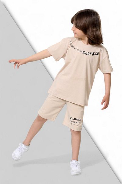 İFBA KİDS Garfield Back Printed Shorts Suit