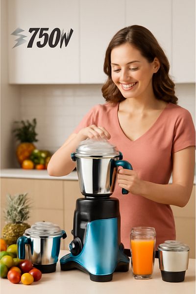 Oscar Juicer Blender Grinder | Model: Omg750indk | Mixing, Mashing, & Cutting/ Multiple Settings 750w