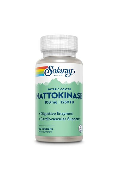 Solaray , Nattokinase,(Soya Fasulyesi Fibrinazı) 100 mg, 1,250 FU, 30 VegCaps