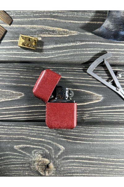 griffon leathers goods craft Kişiye Özel Benzinli Premium Deri Kılıflı Çakmak