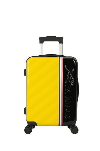 Mnuk SWAGGER 20inch Luggage| Polycarbonate and ABS Hardside Trolley- Yellow Black