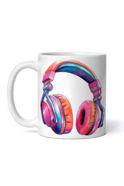 OEM Cană albă personalizată, Căști wireless pliabile, INOVATIX®. 330ml