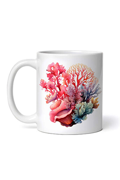 OEM Cană albă personalizată, Corali din lumea marină, INOVATIX®. 330ml