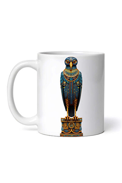 OEM Cană albă personalizată, Bufniță Egipteană, INOVATIX®. 330ml