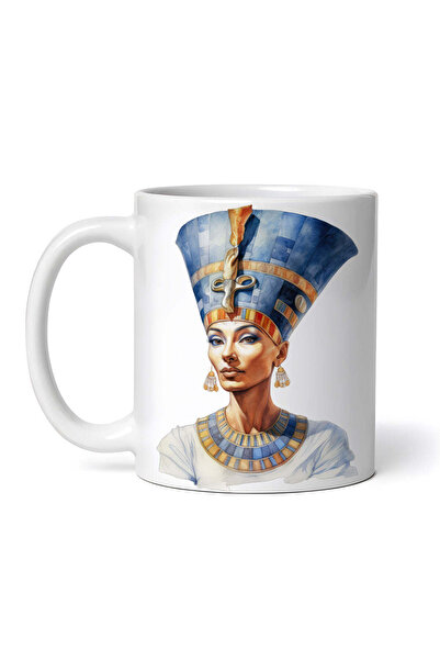 OEM Cană albă personalizată, Bustul lui Nefertiti, INOVATIX®. 330ml