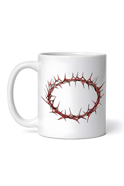 OEM Cană albă personalizată, Coroana de spini, Inovatix®. 330 ml