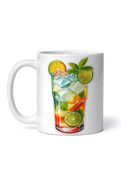 OEM Cană albă personalizată, Cocktail Caipiroska cu gheață, INOVATIX®. 330ml