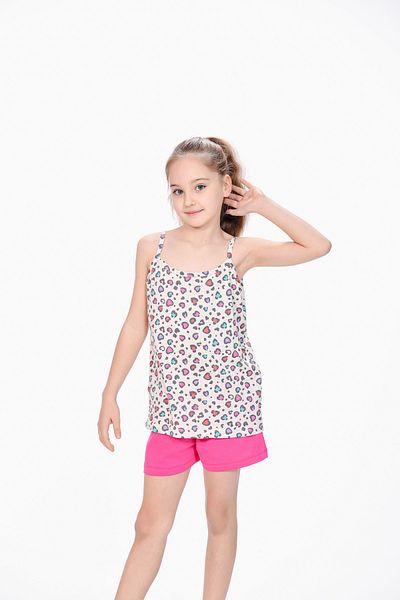 M MOONCOVER Girl's Strappy Pajama Set 100% Cotton Combed Cotton Summer Mother Daughter Set