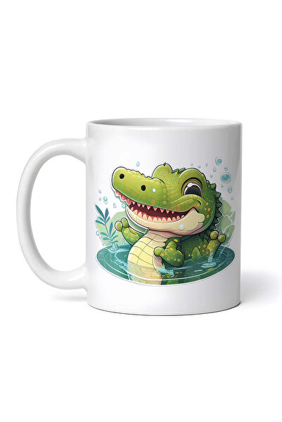 OEM Cană albă personalizată, Adry Crocodile, INOVATIX®. 330ml