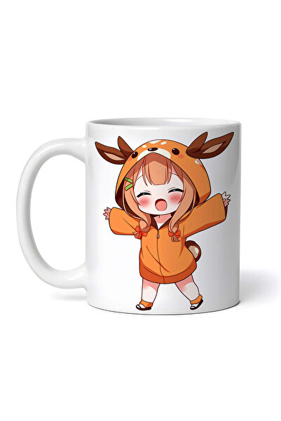 OEM Personalized white mug, Chibi Girl Umaru Doma, INOVATIX®. 330 ml