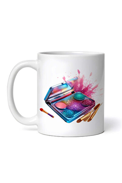 OEM Cană albă personalizată, farduri de pleoape roz-albastru de Crăciun, Inov...