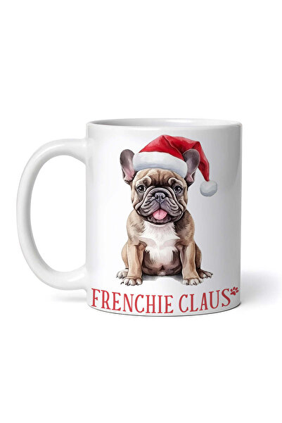 OEM Εξατομικευμένη λευκή κούπα, Χριστουγεννιάτικο Γαλλικό Μπουλντόγκ, INOVATI...
