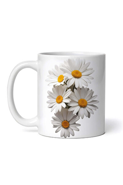 OEM Cană albă personalizată, Buchet de margarete, INOVATIX®. 330ml