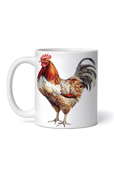 OEM Cană albă personalizată, cocoș Tantos, INOVATIX®. 330ml