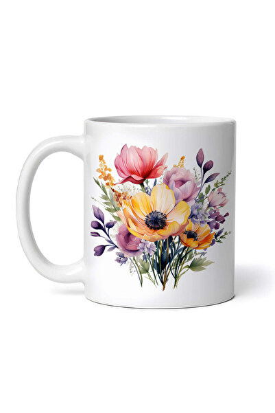 OEM Cană albă personalizată, buchet de flori Juramantul, INOVATIX®. 330ml