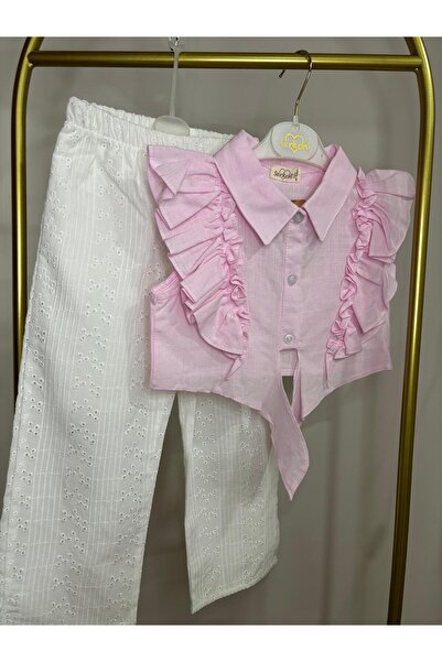 Serkon Kız çocuk fisto pantolonlu takım