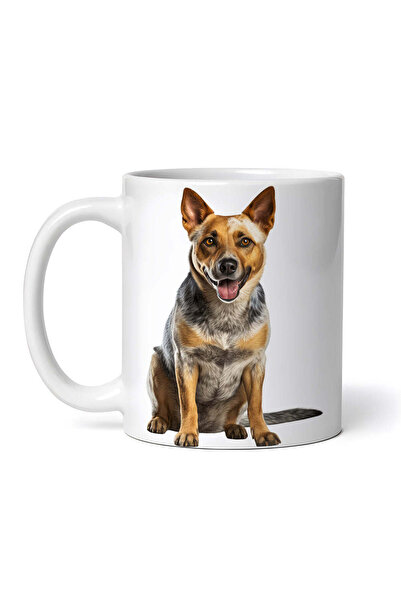 OEM Cană albă personalizată, câine ciobănesc australian, Inovatix®. 330 ml