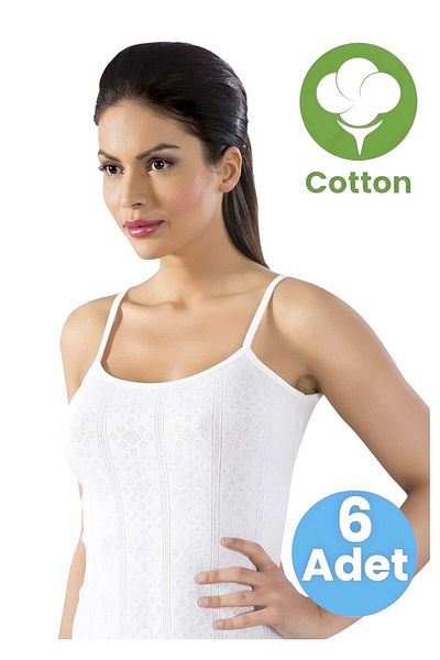 Tezzgelsin Women's 6-Piece Thin Strap Patterned Lilyum Tank Top