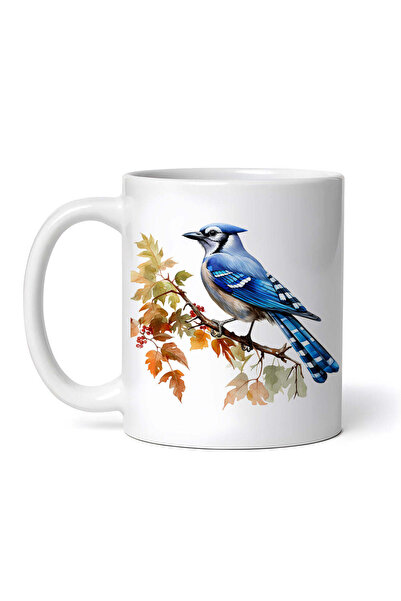 OEM Εξατομικευμένη Λευκή Κούπα, Curious Blue Cardinal, Inovatix®. 330ml