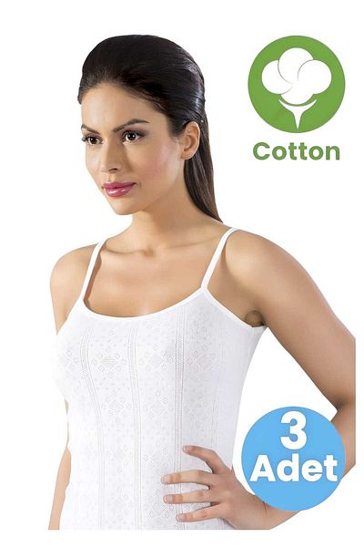 Tezzgelsin Women's 3-Piece Thin Strap Patterned Lilyum Tank Top