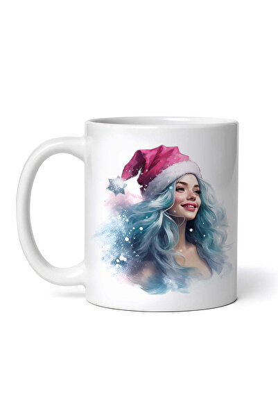 OEM Cană albă personalizată, Crăciun roz albastru Fetiță fericită, INOVATIX®....