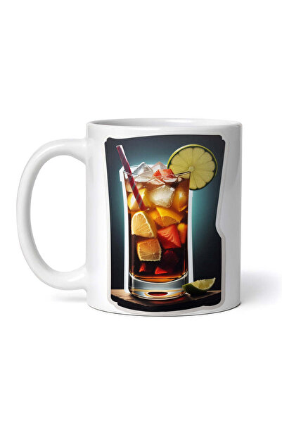 OEM Cană albă personalizată, Cocktail Dark And Stormy, Inovatix®. 330 ml