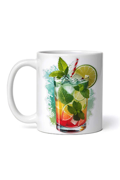 OEM Cană albă personalizată, Cocktail Mojito, INOVATIX®. 330 ml