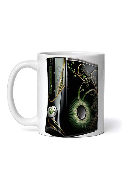OEM Cană albă personalizată, consolă Xbox 360, INOVATIX®. 330 ml