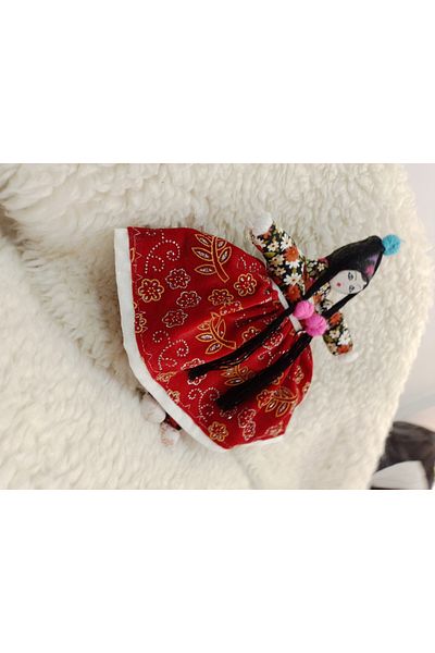 ŞAHMERDANOĞLU Şahmerdanoğlu 25X25 cm Handmade Cappadocia Small Size Onion Doll, Skirted Model Dp1
