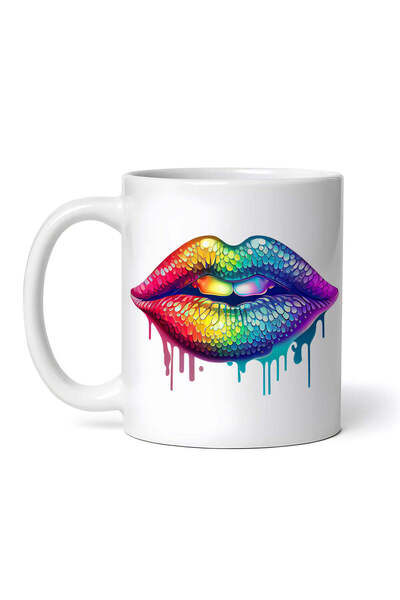 OEM Cană albă personalizată, Sexy Lips Mounth, INOVATIX®. 330ml