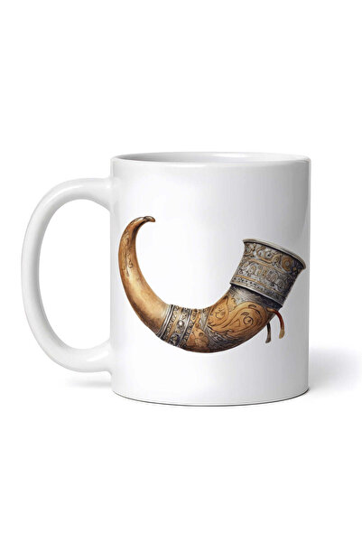 OEM Εξατομικευμένη Λευκή Κούπα, Κέρατο Ποτού, Inovatix®. 330ml