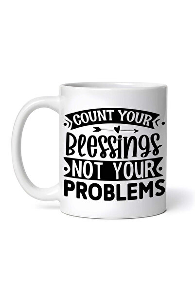 OEM Cană albă personalizată, Numără-ți binecuvântările, nu problemele, INOVAT...