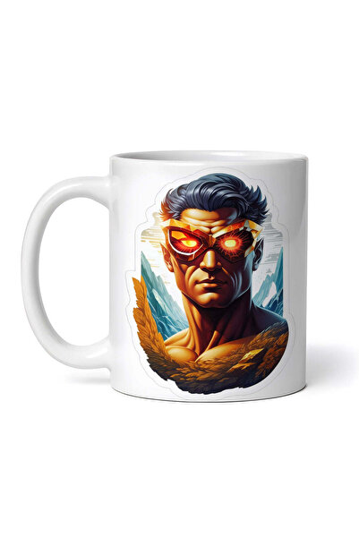 OEM Cană albă personalizată, Ciclop cu ochelari, INOVATIX®. 330 ml