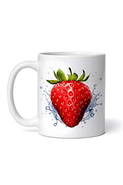 OEM Cană albă personalizată, căpșuni în apă, Inovatix®. 330 ml