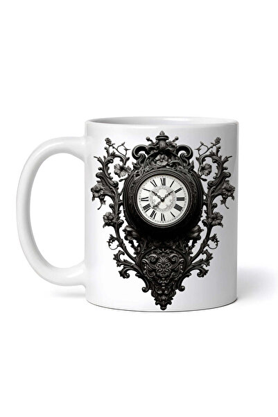 OEM Cană albă personalizată, ceas vintage Calistrat, Inovatix®. 330 ml