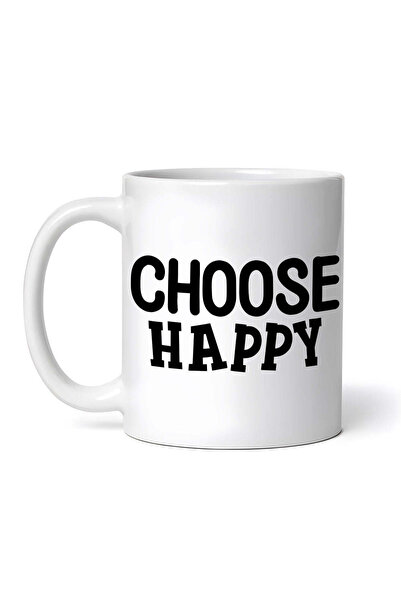 INOVATIX Personalized White Mug, Choose Happy, Inovatix®. 330 ml