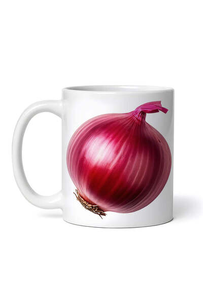 OEM Cană albă personalizată, ceapă roșie, Inovatix®. 330 ml