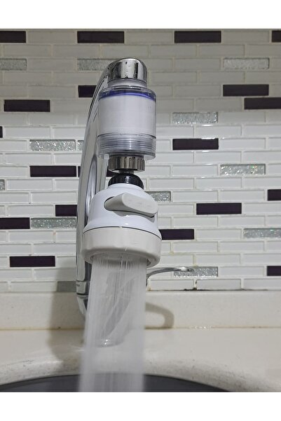 Skygo Filtreli Kireç Önleyici 360 Derece Dönen Hareketli Musluk Başlığı - 3 Fonksiyonlu - Krem