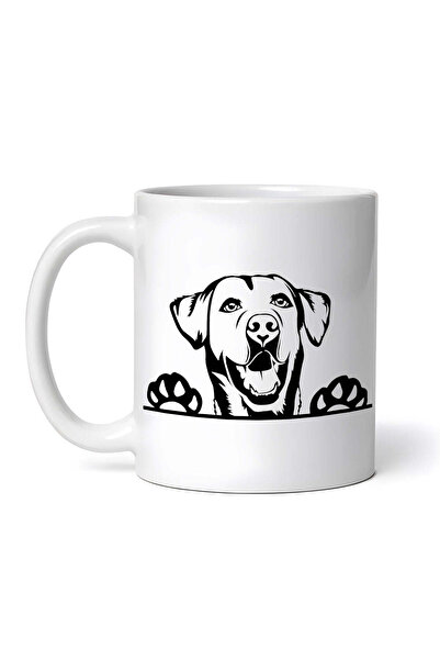 OEM Cană albă personalizată, Câine Labrador Fericit, INOVATIX®. 330ml